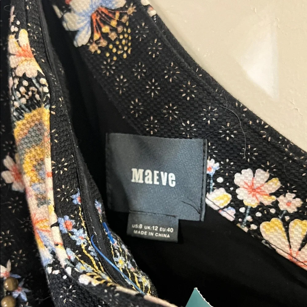 Maeve Black Floral One-Shoulder Dress - Picture 4 of 5